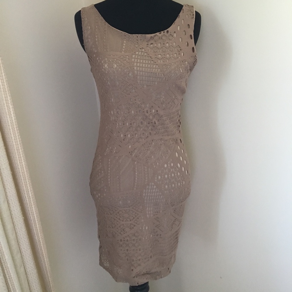 Double Zero Taupe Mini Dress